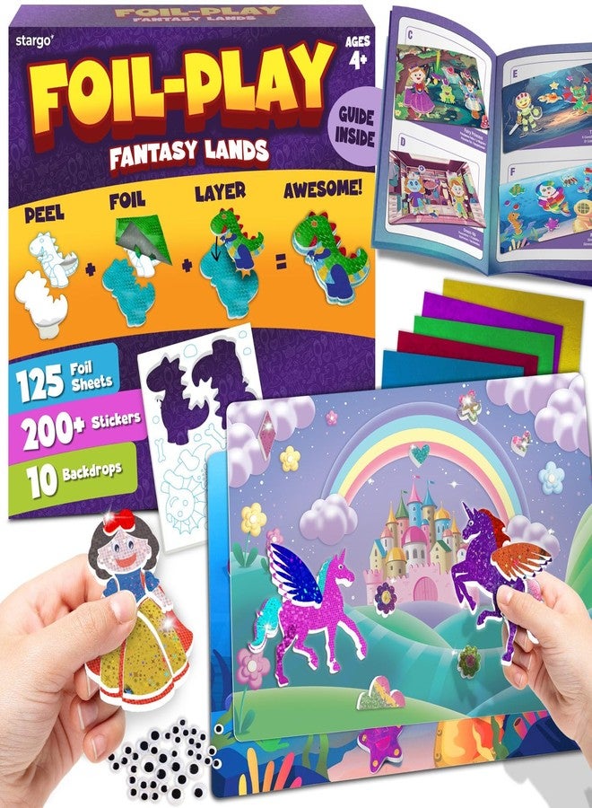 stargo Foil Creative Art Kit for Kids, Fun Craft Set with Triple-Layer 3D Stickers & Foil Sheets - Creative Arts & Crafts for Birthday Party, Girls, Boys DIY Activity, Travel Toys, Gifts for Ages 4 5 6 7 8 9 - Image 2